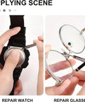 No Fuss Micro Screw Repair Kit For Watches Sunglasses Jewelry Comes With Heavy Duty Torque Driver Rust Proof Steel Fasteners Quick Fix Tool Set 2160 Pieces, hands repairing watch and glasses.