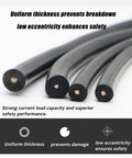 Built Tough High Voltage Silicone Wire With Thick Heat Resistant Jacket And Pure Tinned Copper Conductors For Flexible Ignition Cables And Street Rat Hot Rod Builds Thirty Feet Long showing four strands of black silicone wire.