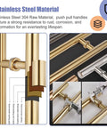 Double Sided Sliding Door Handle Pull Heavy Duty Stainless Steel Door Hardware Set For Glass And Wood Doors