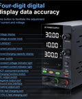 Adjustable 0 To 30V 0 To 10A DC Power Supply with Dual Display showing voltage, current, and controls for lab use