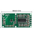 RCWL 0516 Microwave Radar Motion Sensor Module with dimensions, green circuit board for ESP8266 NodeMCU Wemos Raspberry Pi DIY projects