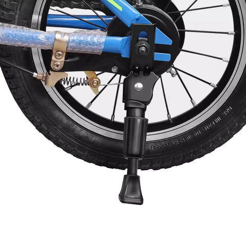 Rear Mount Bike Kickstand for 12 to 20 Inch Kids Bikes Durable Aluminum Alloy and Carbon Steel Replacement Stand installed on bike