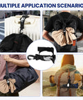 Magnetic Luggage Strap For Backpack And Suitcase, Heavy Duty Travel Belt With Jacket Gripper in use on bags and luggage
