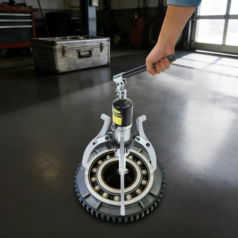 Beast Mode 20 Ton Hydraulic Wheel Bearing Puller Kit Featuring Adjustable Two Or Three Jaw Separator Tool To Get Those Stuck Car Axles Rotors Brake Drums Gears Pulleys And Crankshaft Parts Out Without Breaking A Sweat In Garage Or Shop Setup, 20 ton hydraulic puller on wheel bearing