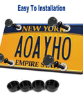 Anti Theft Black License Plate Screws Set For Cars Locking Bolts For Front And Rear Mounting M6 Stainless Steel shown with license plate