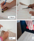Steps to install Oak Schefield Dark Self Adhesive Vinyl Film 17 Inch By 78 Inch Roll Peel And Stick Decor For Cabinets Furniture And Walls