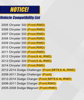 Notice vehicle compatibility list including Chrysler 300, Dodge Challenger, Charger, and Magnum from 2005 to 2014.