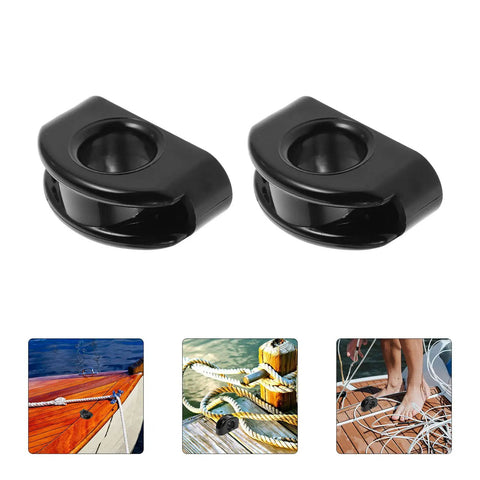 Pair Of Large Nylon Kayak Pulleys With Rolling Bearings For Smooth Wire Guidance On Boats Canoes Yachts And Fishing Gear