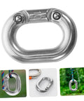 Pro Grade 316 Marine Stainless Steel Chain Link Connector Quick Connect Clip Locks Links, metallic finish, strong and durable.