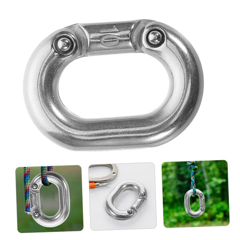 Pro Grade 316 Marine Stainless Steel Chain Link Connector Quick Connect Clip Locks Links, metallic finish, strong and durable.