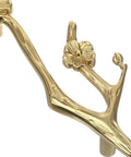 Chic Vintage Brass Flower Drawer Pulls Bring Rustic Charm to Kitchen Cupboards and Wardrobe Dressers Featuring Snazzy Twig Design.