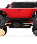 Brass High Clearance Link Set For TRX4M Bronco Defender One Eighteenth Scale RC Crawler Upgrades 38g Per Set visible under chassis