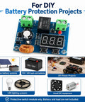 12V to 36V DC Low Voltage Cutoff Module With Programmable Battery Protector And LED Display, Plug And Play Ready Low Voltage Disconnect Switch For 12V 24V 36V Solar, RV, Car, And Boat Battery Systems, 2 Pack on blue PCB