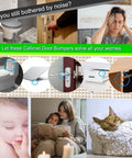 Collage showing 3/8 Inch Round Beige Felt Pads For Cabinets And Furniture used to reduce noise and protect surfaces, with family scenes.
