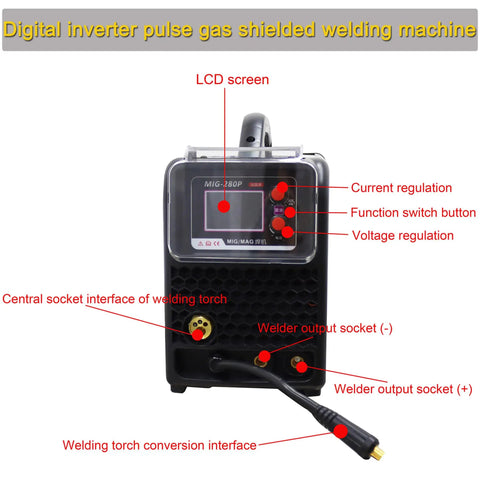 Heavy Duty Car Dent Repair Welder Kit With Stud Welder For Auto Body Spot Weld Tool 220V Digital Inverter Pulse Welding Steel Panel Repair front view
