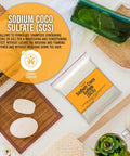 Premium Sodium Coco Sulfate SCS Fine Granules Anionic Foaming Surfactant For DIY Friendly Homemade Solid Shampoo Bars And Foamy Body Soap Hair Care With Bubbly Lather 600 g 21.17 oz; white granules pouch