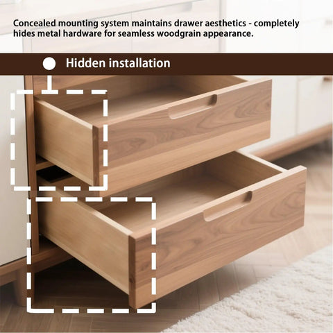 Two Pack 16 Inch Center-Track Drawer Slides With Stops And Rollers For Easy Glide And Smooth, Stable Operation, Heavy Duty Metal Rails Compatible With Rite-Trak II Style Drawers In Dressers, Nightstands, Cabinets And Closets, hidden drawer install