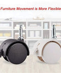 Roll Like Butter With These Tough Office Chair Casters Universal Furniture Mover Wheels Quick Snap On Setup Silent Glide Replacement Parts Set Of Four Solid Build Ready To Go Today - black and white rolling wheels for office chairs.