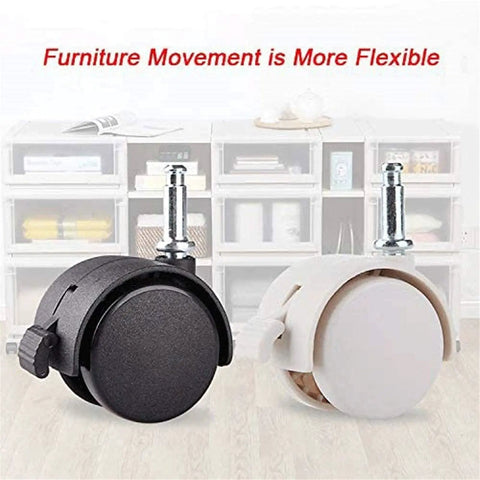 Roll Like Butter With These Tough Office Chair Casters Universal Furniture Mover Wheels Quick Snap On Setup Silent Glide Replacement Parts Set Of Four Solid Build Ready To Go Today - black and white rolling wheels for office chairs.
