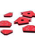 Rosfix Magnetic Welding Angle Set x6 Stainless Steel Fixed Angle tools with various angles for precise metal positioning.