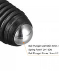 Close-up of Ball Point Set Screws M12 X 25mm High Carbon Steel Hex Socket Grub Screws with Spring Ball Plunger highlighting ball plunger.