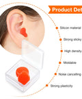 Moldable Silicone Ear Plugs For Catching Zs And Travel 21 Pairs Reusable Soft Noise Blocking Ear Protection With Case 32dB NRR in ear