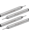 4 Pack HSS-AL End Mills 1.5mm Cutting Diameter 6mm Shank 4 Flutes Upcut Spiral Milling Cutter Router Bits For Wood PVC MDF Engraving