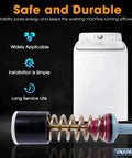 Upgraded Suspension Rod Kit For Samsung Washers DC97 16350V With Four Rods Ball Sockets And Dampening Components To Absorb Shock Reduce Tub Movement And Restore Stability Easy Install And Long Lasting Durability, top-load washer part with spring and socket
