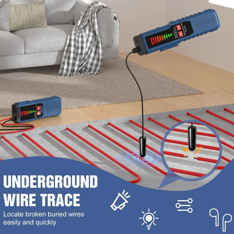 Underground Wire Locator With Earphone For Buried Cables And Breakage Detection Cable Detector On Carpeted Floor