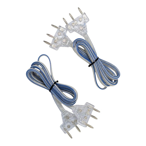 Elite Series Epee Body Cord Twin Core 3 Prong Clear Wire For Pro Training And Competition Ready Fencing Anti Bend Durable Connection 2 Pack