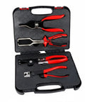 Super Slick Hose Clamp Pliers Set For Your Garage, Heavy Duty Alloy Steel Car Tool Kit With Anti Slip Ergonomic Handles open case