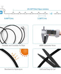 Outdoor Misting System For Patio Keeps It Cool With 40 Ft Misting Line Ten Nozzles And Three Quarter Inch Brass Adapter Perfect For Deck Garden Trampoline Or Greenhouse, showing flexible PU pipe and 6MM diameter hose.