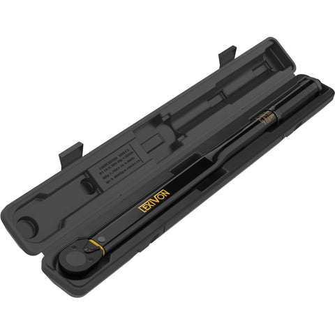 Three Quarter Inch Drive Click Torque Wrench 30 To 300 Foot-Pounds, 40.7 To 406.8 Nm, Pre-Calibrated stored in protective case