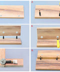 Image sequence showing installation steps for Twenty Four Piece 35 mm Cam Screw And Dowel Pin Kit With Zinc Connectors.
