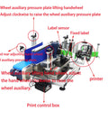 Automatic Desktop Round Bottle Labeler Plug And Play Conveyor Applicator Handles Cans Wine At Two Hundred Pieces Per Minute with label sensor and printer.
