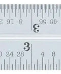 Six Inch Combination Square Blade With 16R Quick Reading Graduations For Gearheads And Woodworkers Satin Chrome Finish