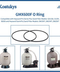 GMX600F O Ring Replacement For Hayward Pro Series Sand Filters S140T S144T S164T S166T S180T S210T S220T S244T Two Pack; black rubber O-rings