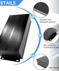 Rugged Split Aluminum Enclosure Project Box With A Slick Brushed Cap, Zero Sweat Cooling Case For Diy Circuit Boards And Tech Builds, Built Tough To Dump Heat And Crush Any Bench Job In Sand Black with heat dissipation grooves.