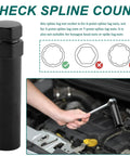 Six Spline Lug Nut Socket With Wheel Lock Key Removal Tool Pro Grade Replacement shown in use on a car