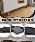 Heavy Duty 8 Pack 3 Inch Square Furniture Sliders With Carpet Base under cabinet legs on hardwood floor
