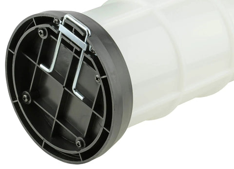 Slick Manual Fluid Evacuator Pump For Muscle Cars And Street Rods With No Hassle Oil Drain showing polyethylene tank base detail.