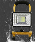 Led Rechargeable Work Light, 100W Rechargeable Floodlights Portable Le with handle, aluminum casing, waterproof design.