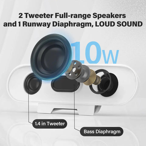 Clamp-On Desktop Monitor Speakers for PC and Laptop, Loud Stereo Sound From 1.4 Inch Dual Drivers, internal speaker parts