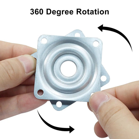 2 Inch Lazy Susan Turntable Bearing 2 Pack For Kitchen Shelves And Spice Racks With Smooth Silent Spin Ball Bearing Raceway Durable Material Easy Glide Perfect For Storage Display And Countertop Organization, 360 rotation metal plate