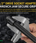 Half Inch Flexible Shaft Extension For Torque Socket And Ratchet Wrench, 45 Degree Bend Reach Bar For Tight Spots In The Engine