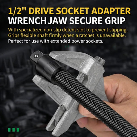 Half Inch Flexible Shaft Extension For Torque Socket And Ratchet Wrench, 45 Degree Bend Reach Bar For Tight Spots In The Engine