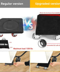 Move Your Heavy Furniture And Big Appliances Like Fridges And Washers With Ease Using This Beefy Dolly Set That Handles Up To 1300 Pounds Includes Lifting Tool Oversize Wheels And Non Slip Pads For No Sweat Moving showing regular vs upgraded dolly versions