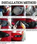 Red Tint Car Light Tint Film 48x12 Inch Self Adhesive Vinyl Wrap installation steps for headlights and taillights