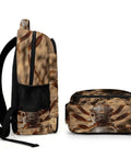 Dope Wild Ant Printed Unisex Backpack With Large Capacity Durable Polyester Daypack side and front view