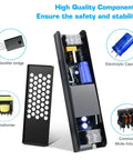 Top Shelf Rock Solid 24V Power Supply 2.5A 60W Switching Adapter inside view showing components like transformer and capacitor.